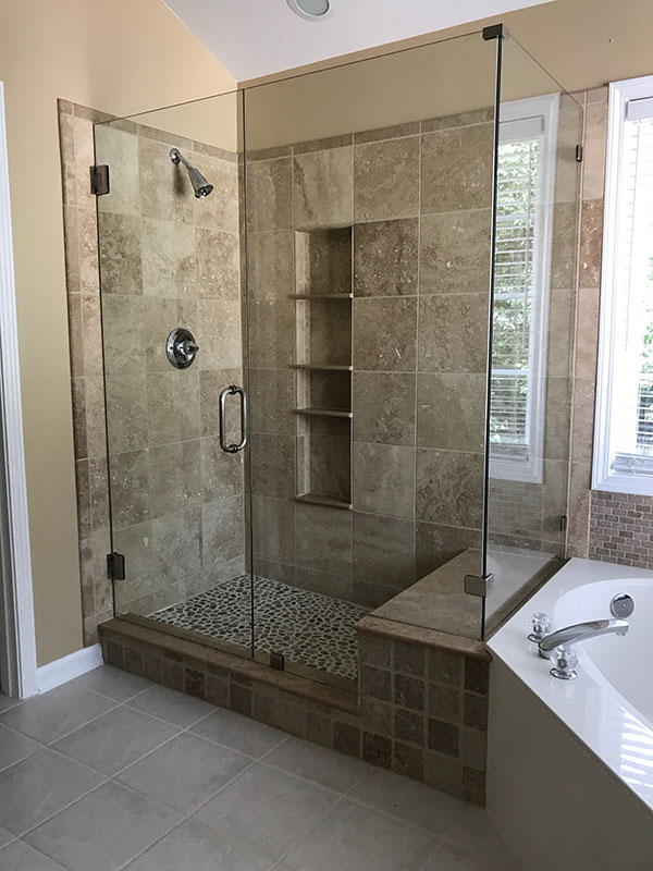 Glass Shower Doors And Enclosures In Cary Nc City Mirror - Frameless Glass Shower Walls And Doors